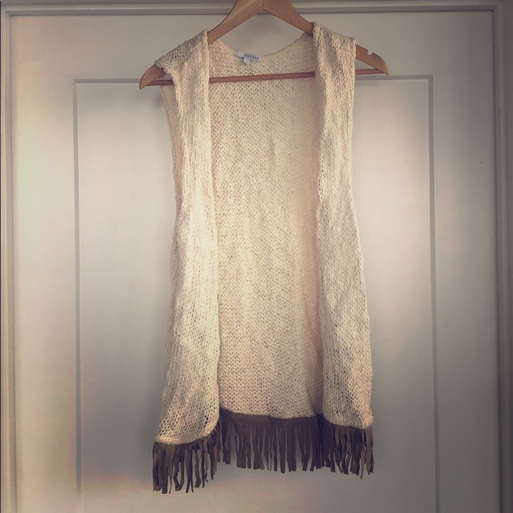 Fringe sweater cardigan! Never worn!!!